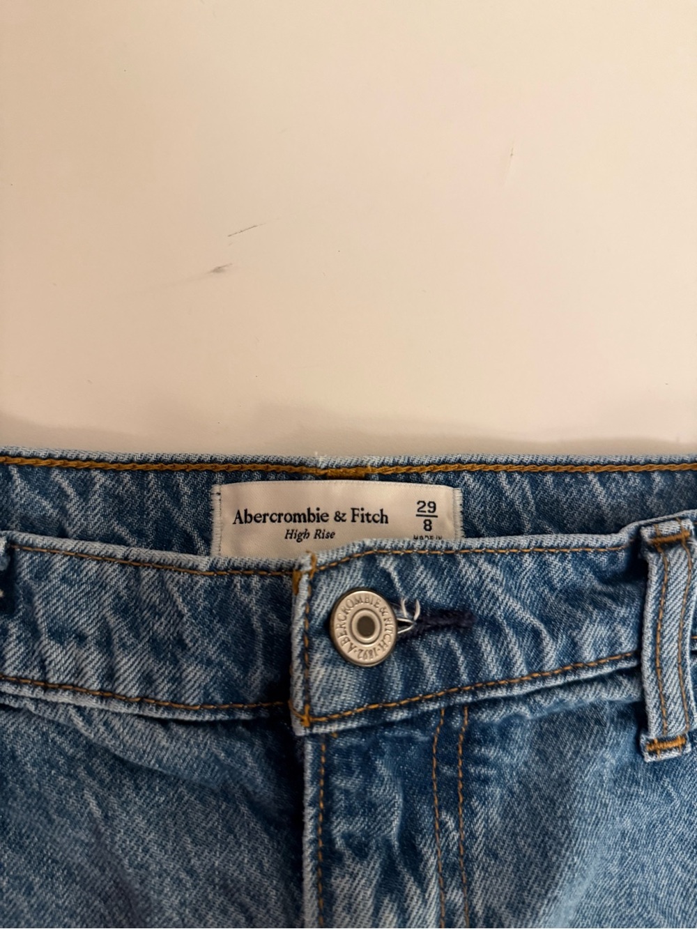 Abercrombie & Fitch Light Blue Denim Mini Skirt - Picture 2 of 3